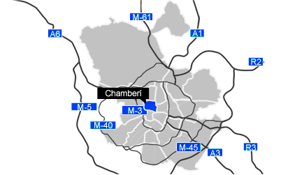 Mapa del distrito de Chamberí